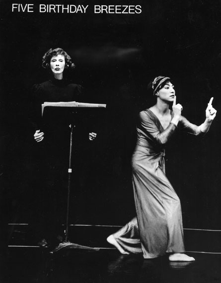 Mardi-Ellen Hill preforms at the NYU theatre, 1988 